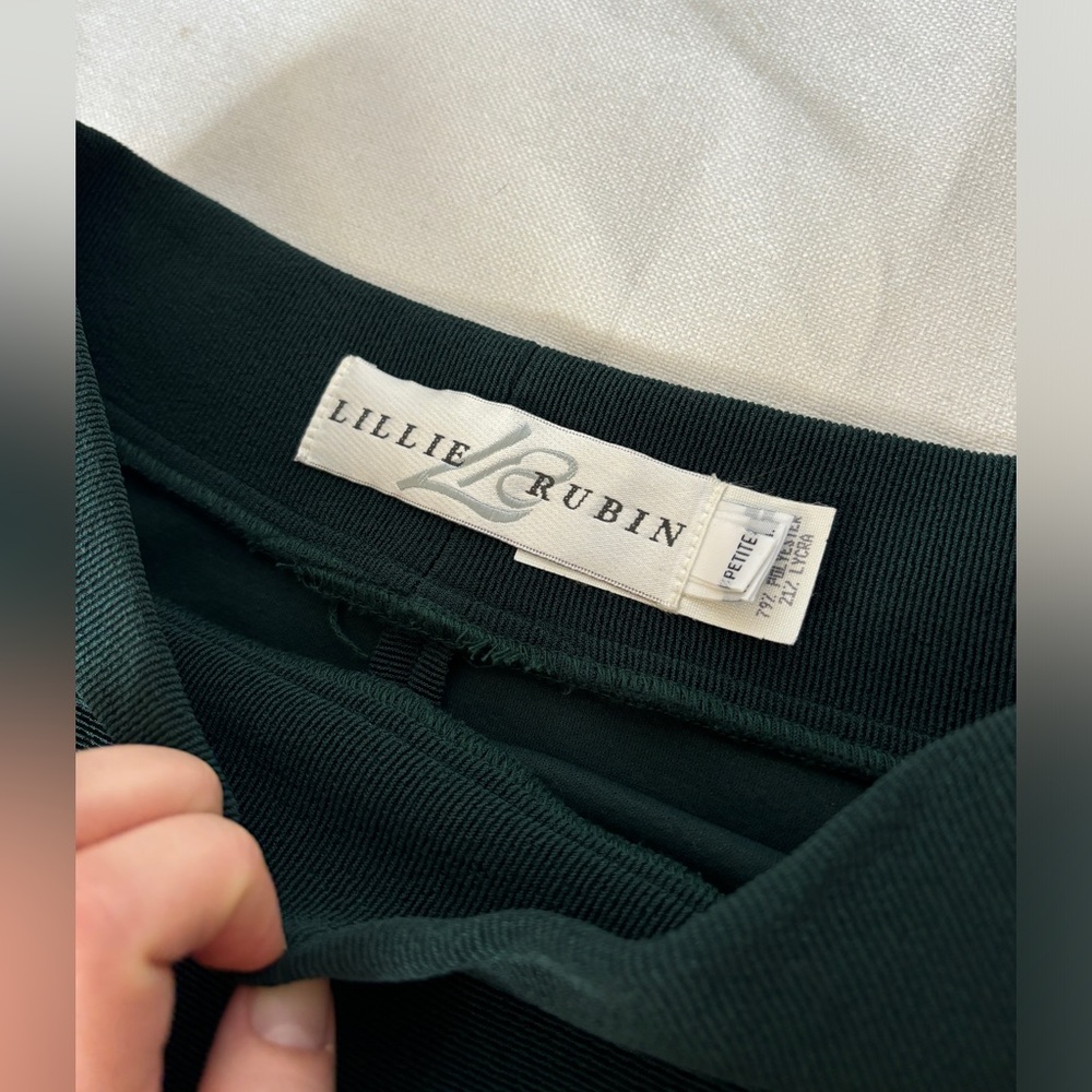 Cache vintage green faux fur skirt set - Picture 7 of 8